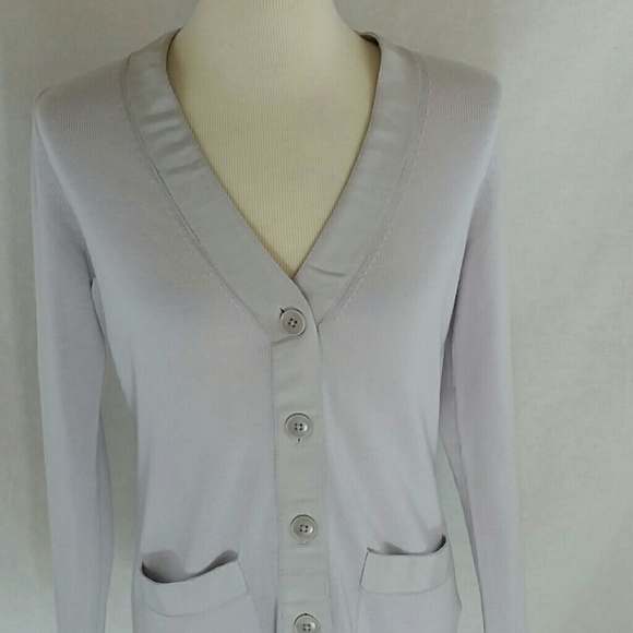 Banana Republic grey Merino wool cardigan sweater - Picture 2 of 5